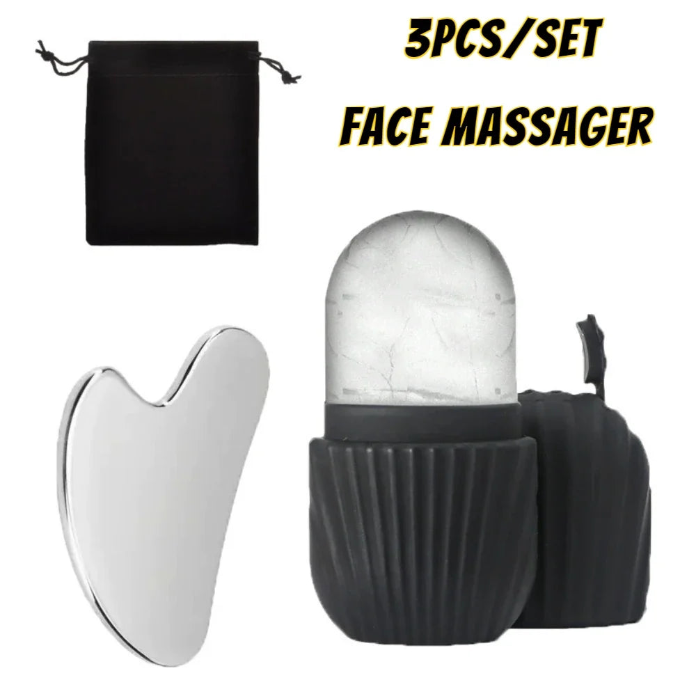 Ice Face Roller and Gua Sha Set